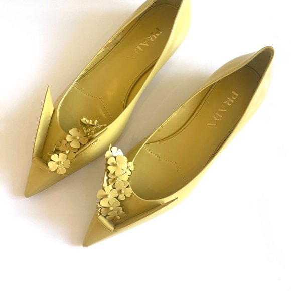 PRADA Bouquet Leather Ballerina Flats - Picture 3 of 5